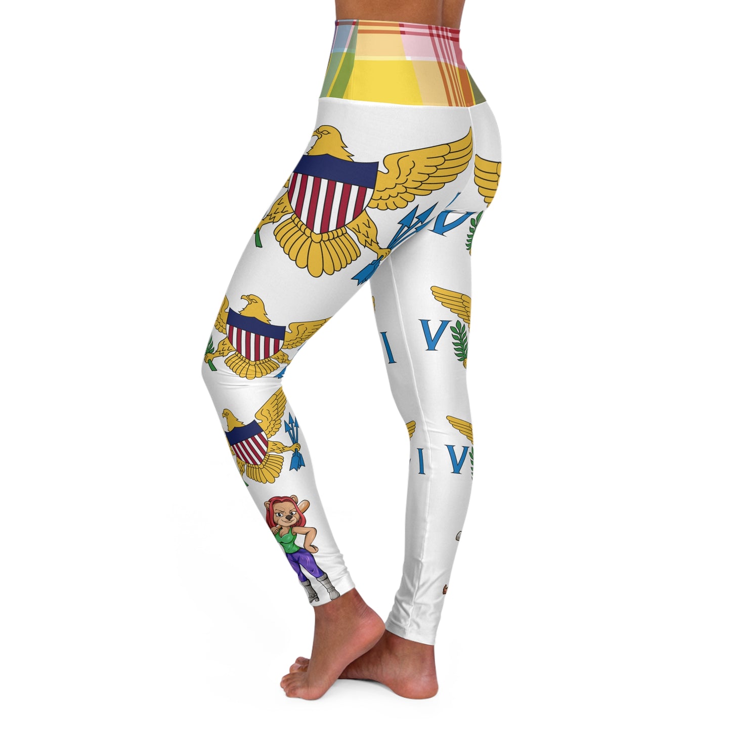 V.I. Madras Customizable High Waisted Yoga Leggings (AOP)