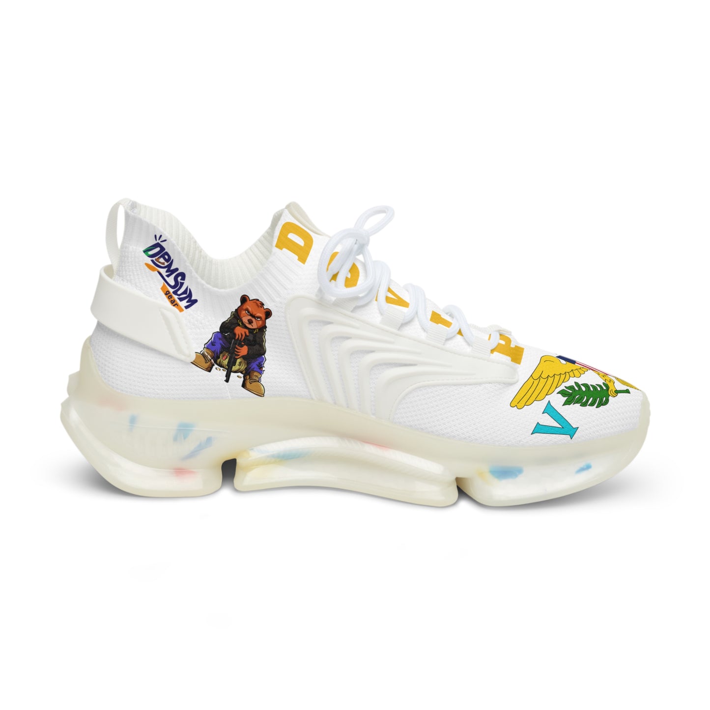 White or white n black DDVIP Men's Mesh Sneakers
