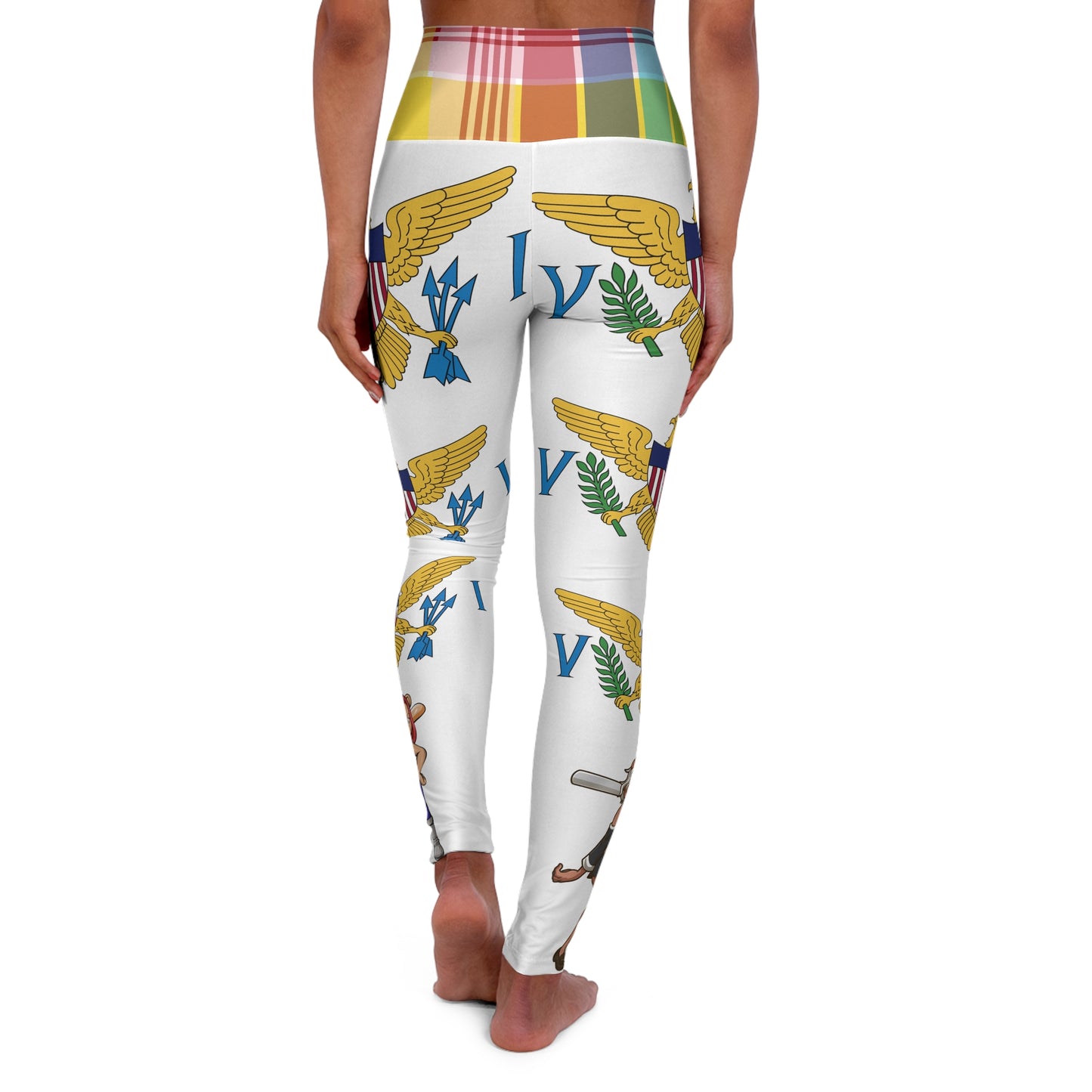 V.I. Madras Customizable High Waisted Yoga Leggings (AOP)