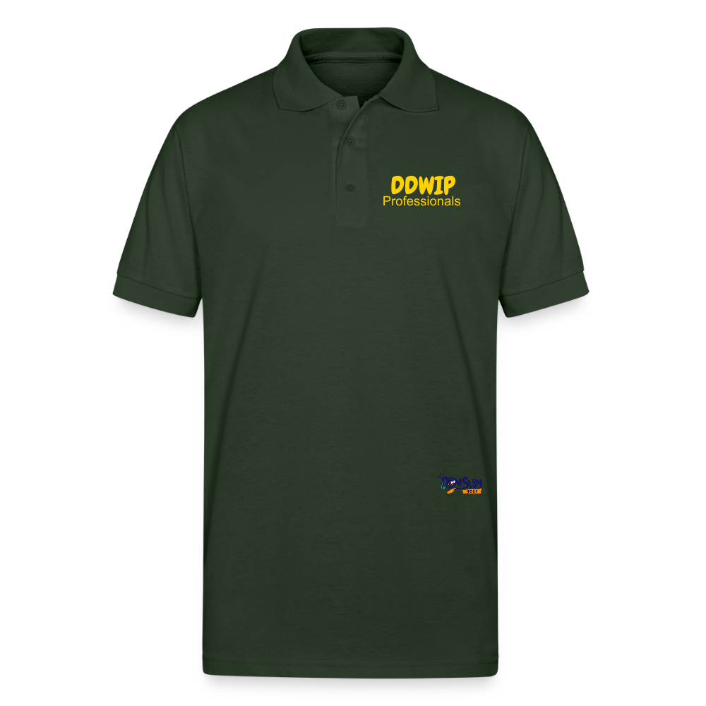 DDWIP Pro Gold letter Gildan Unisex 50/50 Jersey Polo - forest green