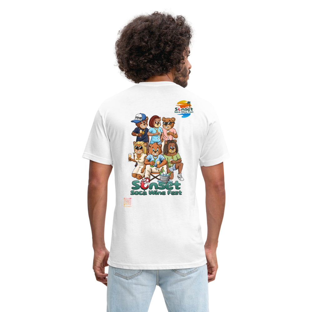 Sunset Char & Barcode Fitted - white