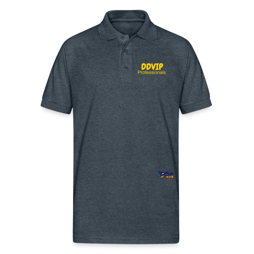 DDVIP Pro Gold letter Gildan Unisex 50/50 Jersey Polo - deep heather