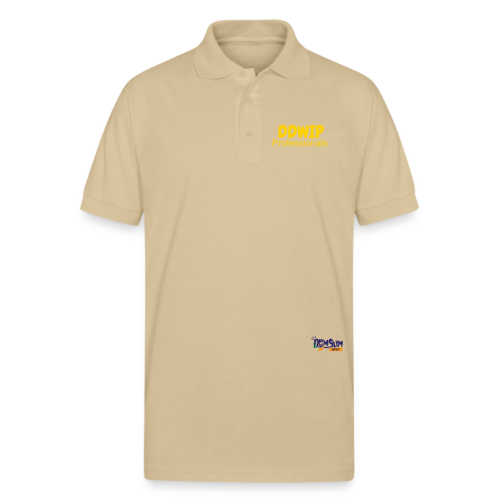 DDWIP Pro Gold letter Gildan Unisex 50/50 Jersey Polo - Sand