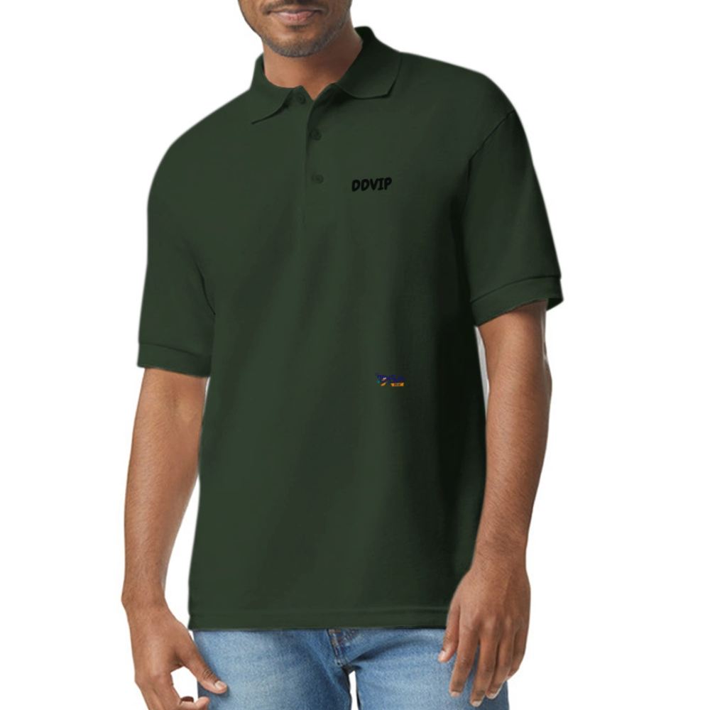 DDVIP Gildan Unisex 50/50 Jersey Polo - forest green