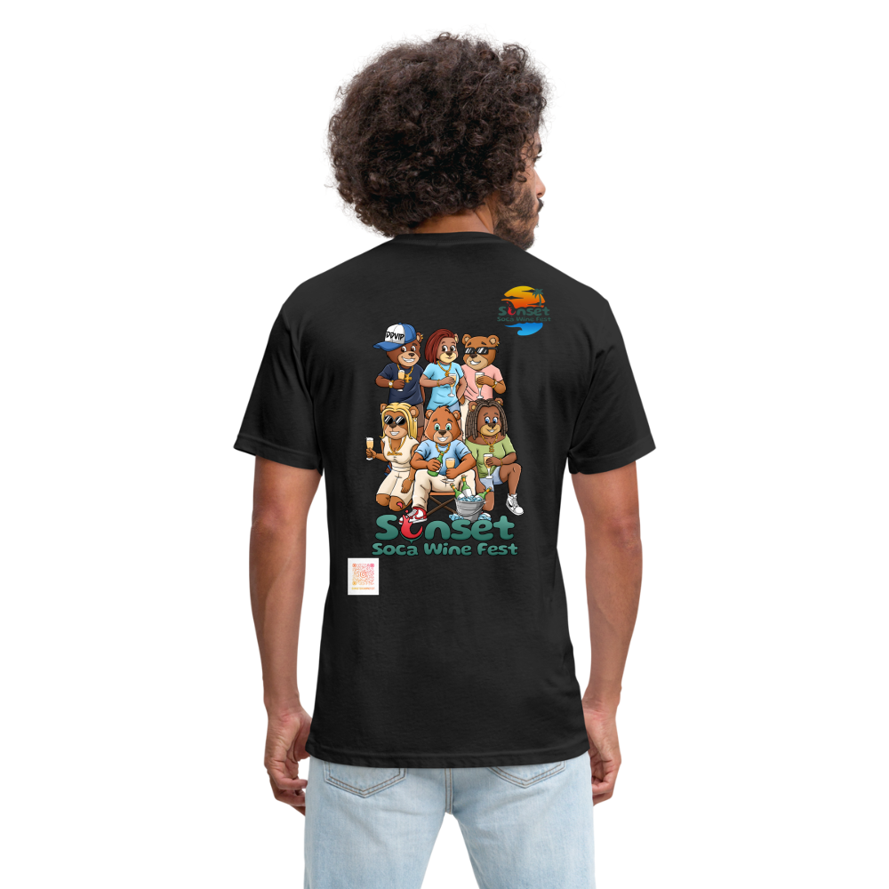 Sunset Char & Barcode Fitted - black