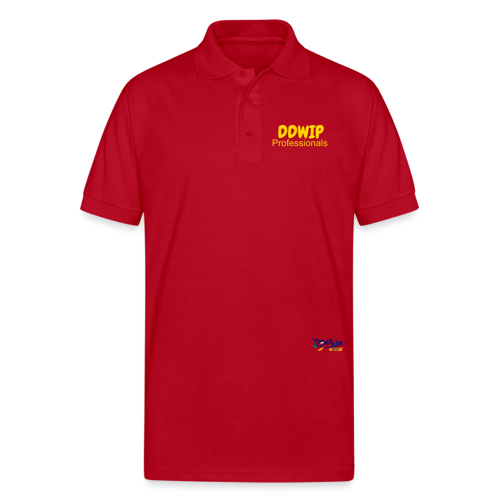 DDWIP Pro Gold letter Gildan Unisex 50/50 Jersey Polo - red