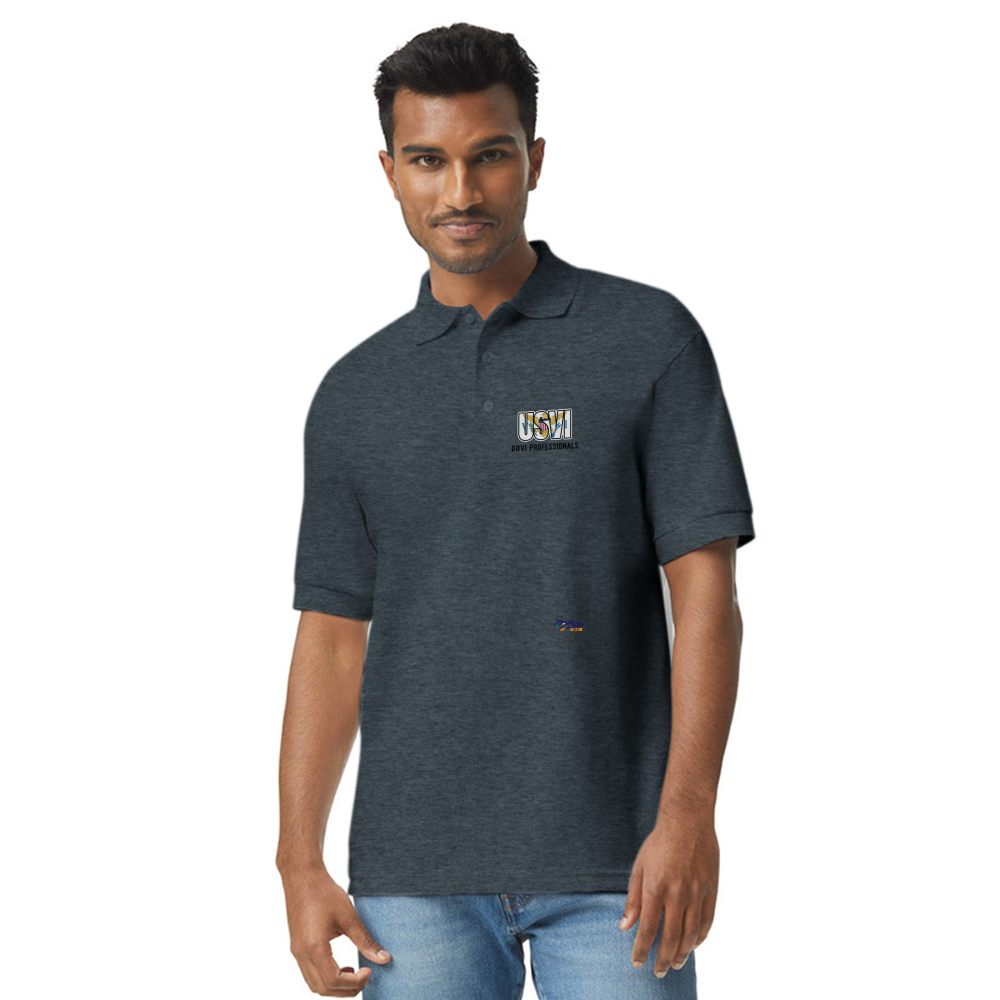 DDVI Professionals Unisex 50/50 Jersey Polo - deep heather