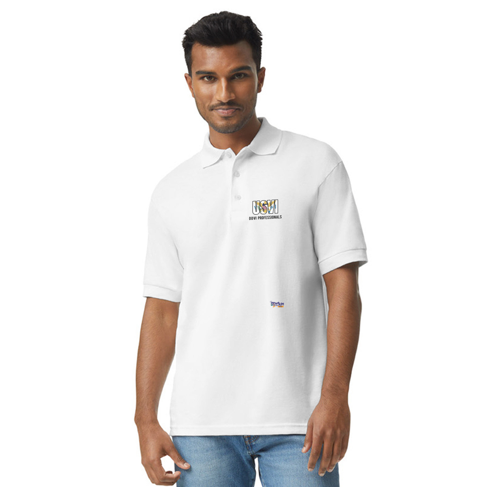 DDVI Professionals  Unisex 50/50 Jersey Polo - white