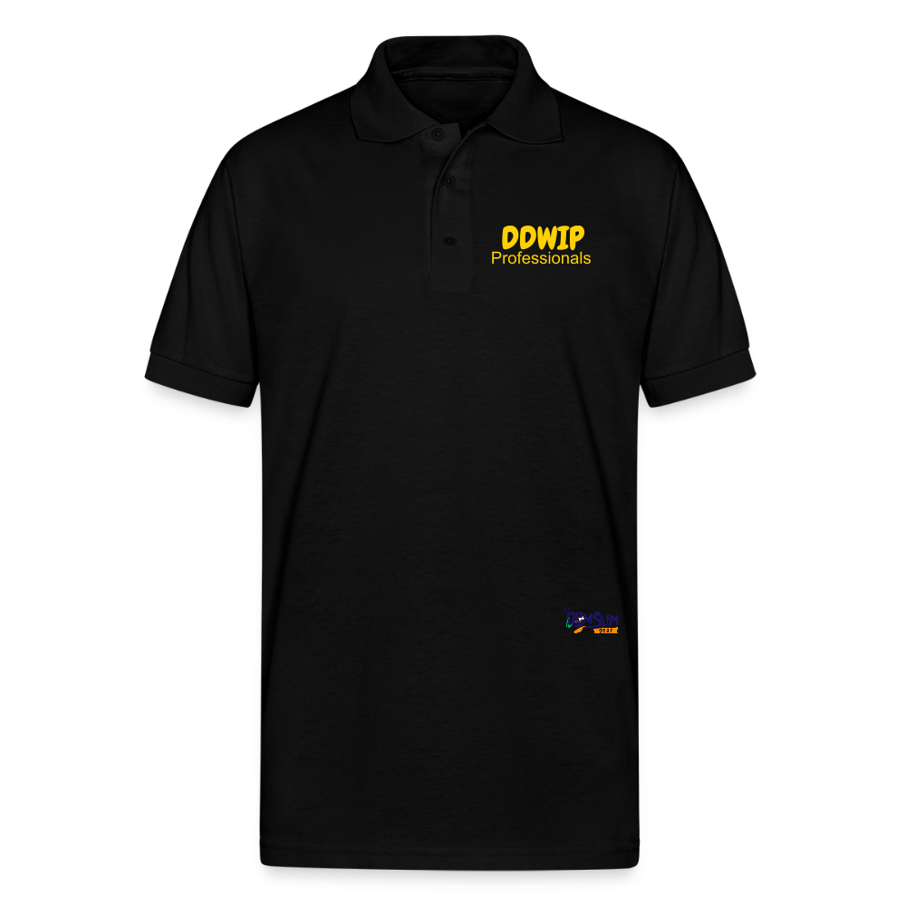 DDWIP Pro Gold letter Gildan Unisex 50/50 Jersey Polo - black