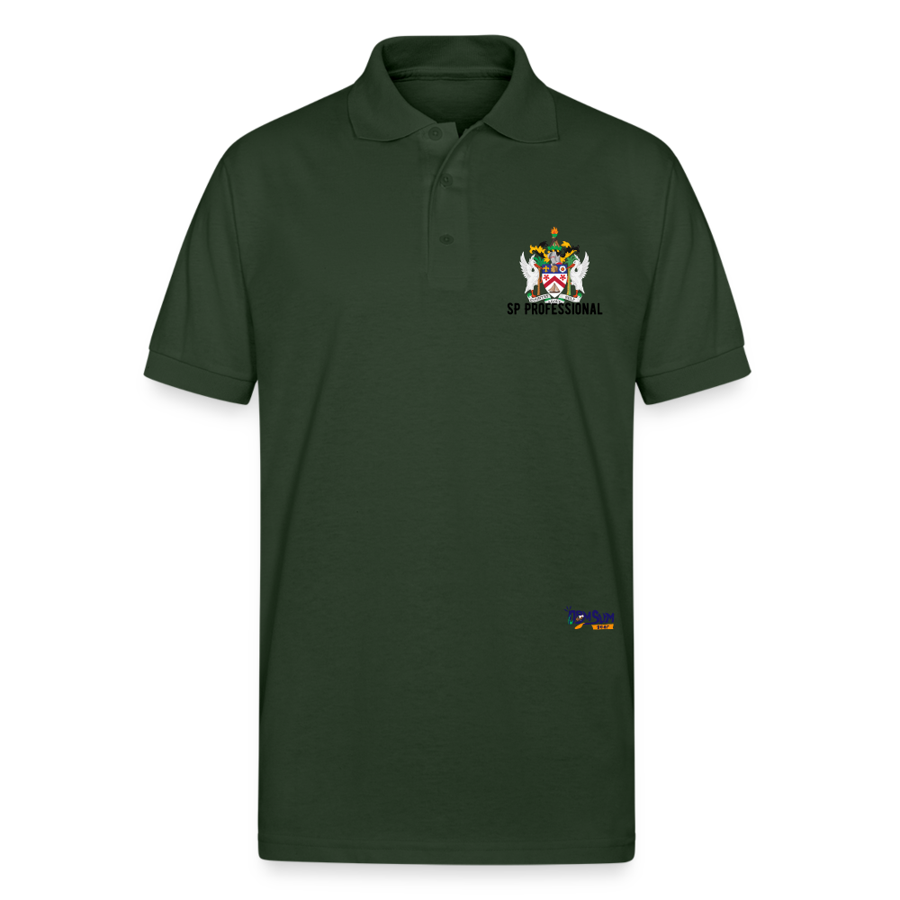 SP St Kitts n Nevis  Unisex 50/50 Jersey Polo - forest green