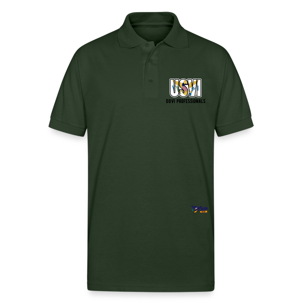 DDVI Professionals Unisex 50/50 Jersey Polo - forest green