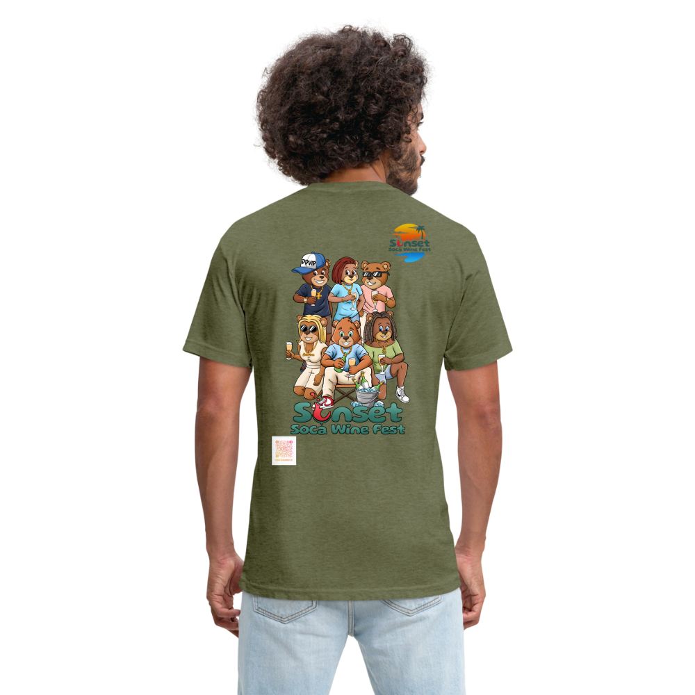 Sunset Char & Barcode Fitted - heather military green