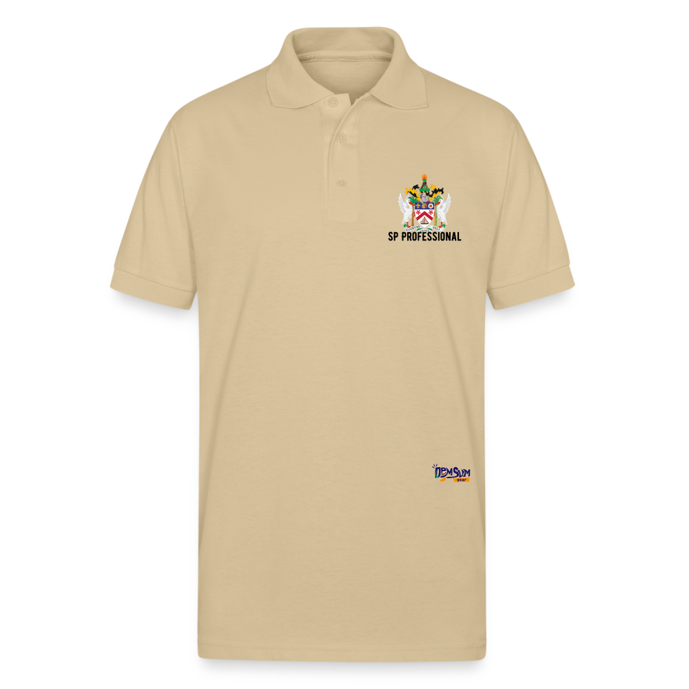 SP St Kitts n Nevis  Unisex 50/50 Jersey Polo - Sand
