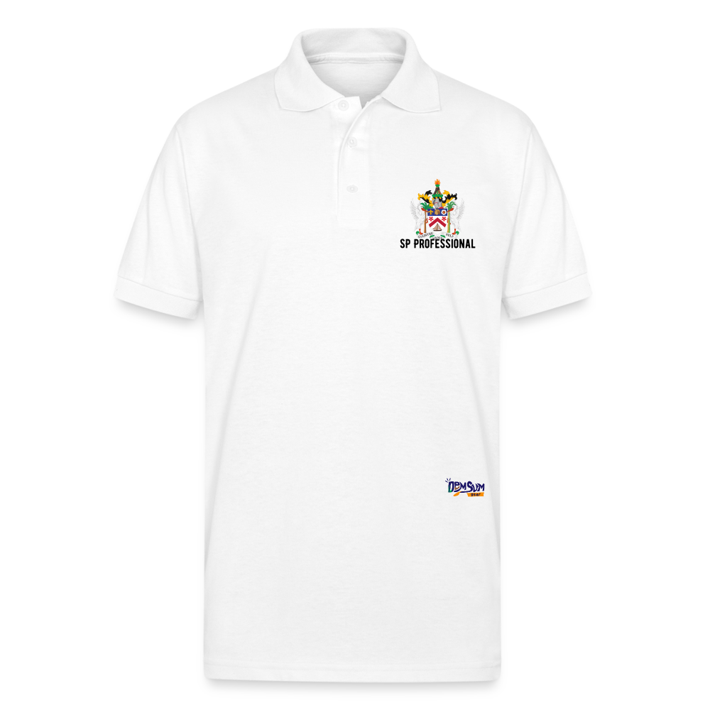 SP St Kitts n Nevis  Unisex 50/50 Jersey Polo - white