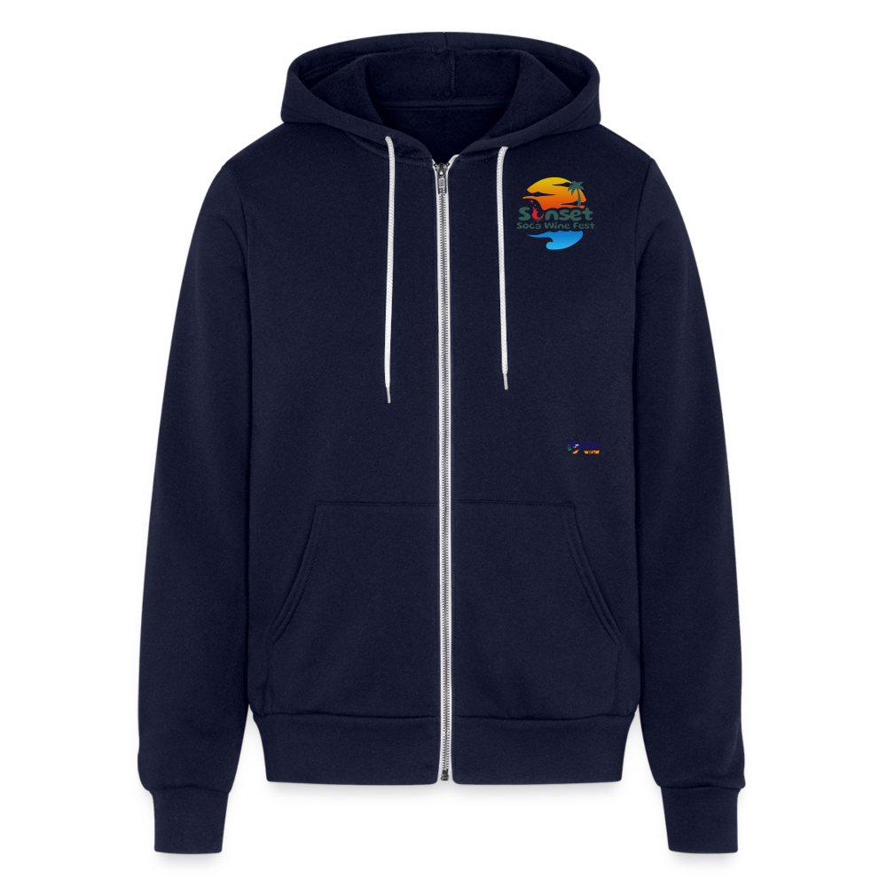 Zip Hoodie SUNSET CHARACTERS COLORFUL - navy