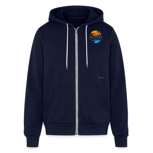 Zip Hoodie SUNSET CHARACTERS COLORFUL - navy