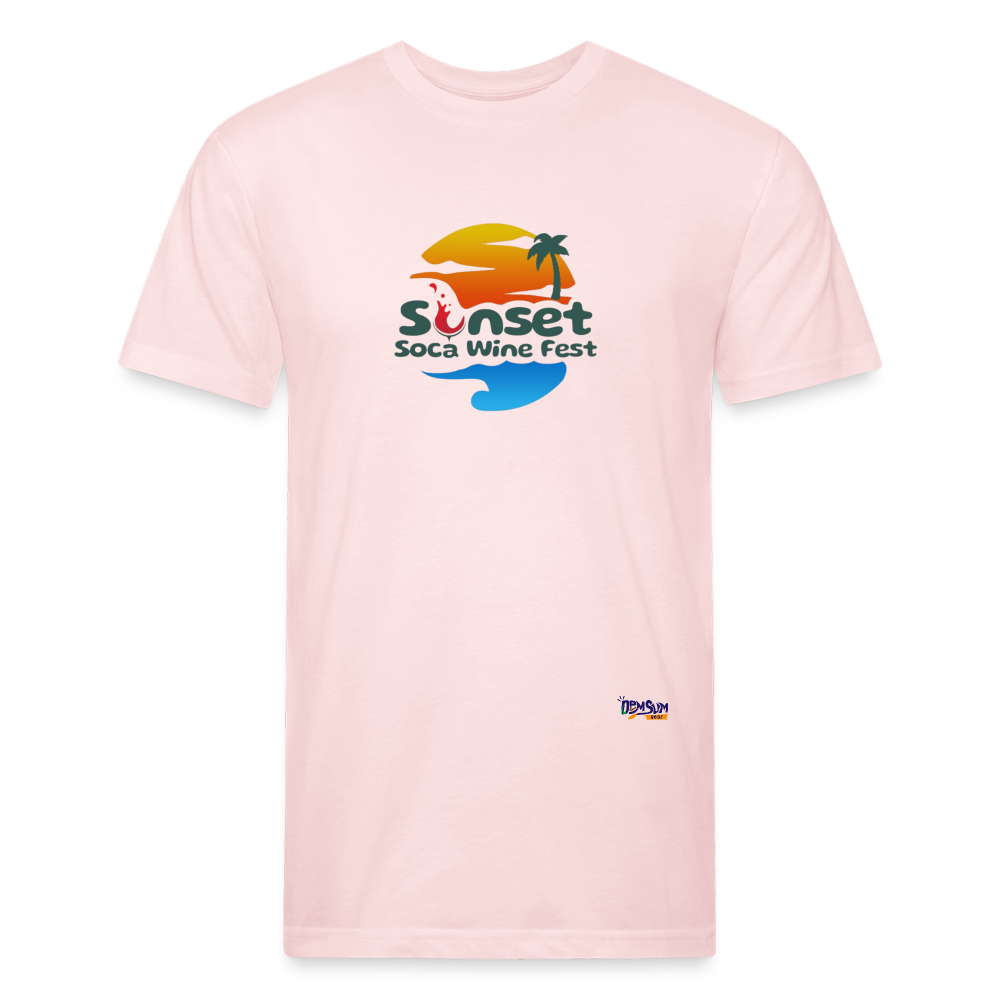 Big Sunset front Fitted - blush pink