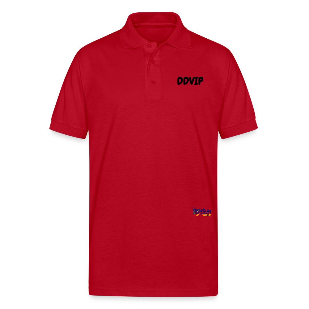 DDVIP Gildan Unisex 50/50 Jersey Polo - red