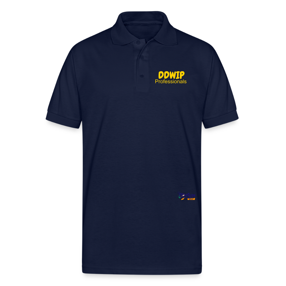 DDWIP Pro Gold letter Gildan Unisex 50/50 Jersey Polo - navy