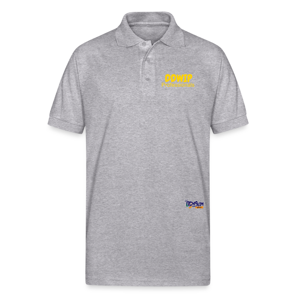 DDWIP Pro Gold letter Gildan Unisex 50/50 Jersey Polo - heather gray