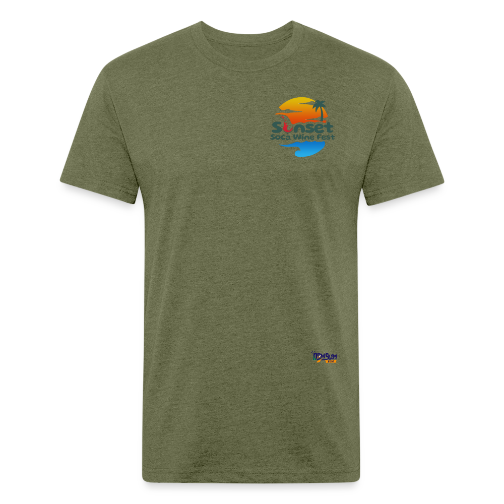 Sunset Char & Barcode Fitted - heather military green
