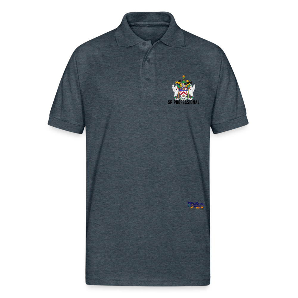 SP St Kitts n Nevis  Unisex 50/50 Jersey Polo - deep heather
