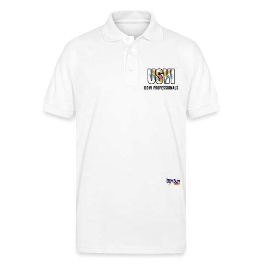 DDVI Professionals  Unisex 50/50 Jersey Polo - white