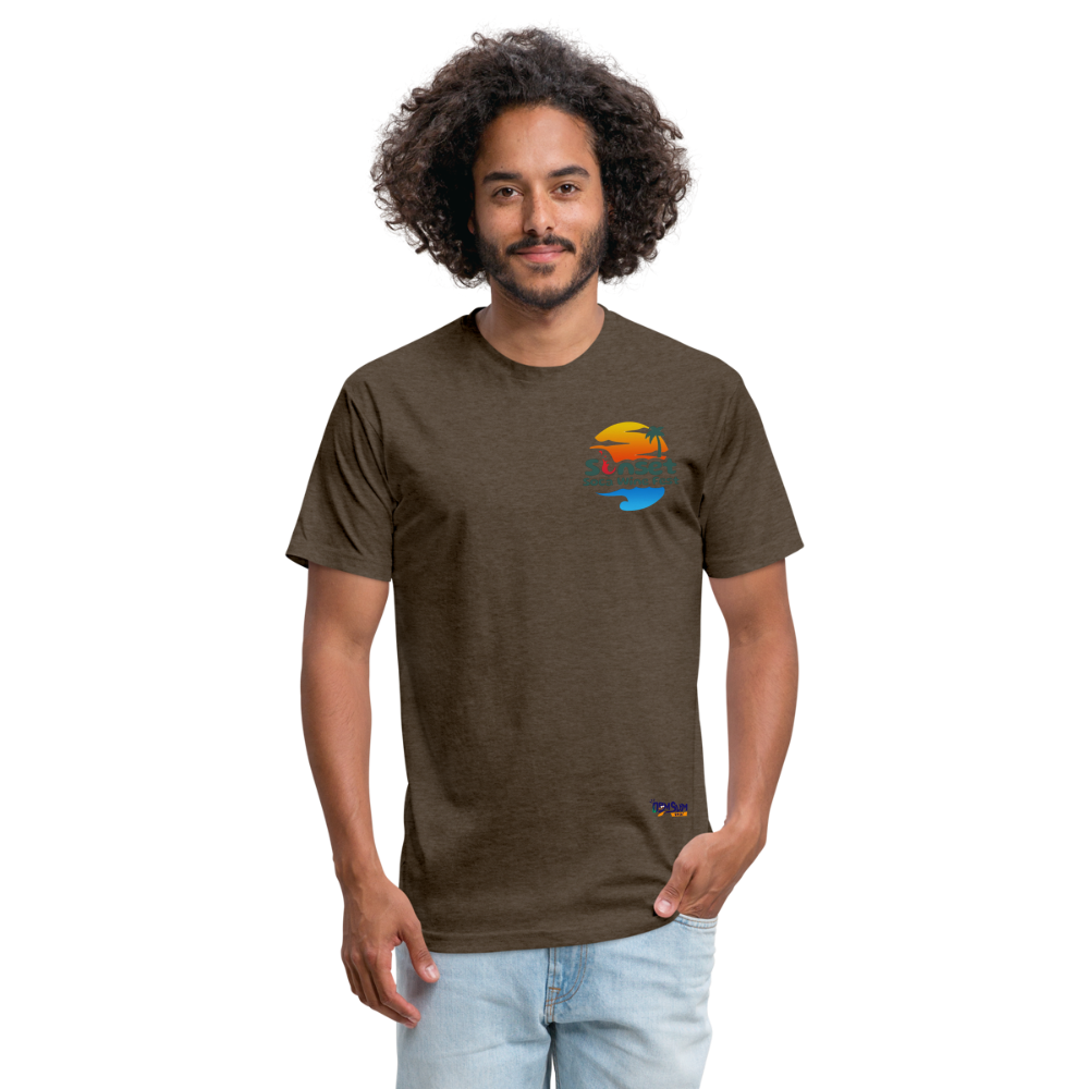 Sunset Char & Barcode Fitted - heather espresso