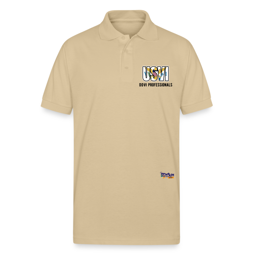 DDVI Professionals Unisex 50/50 Jersey Polo - Sand