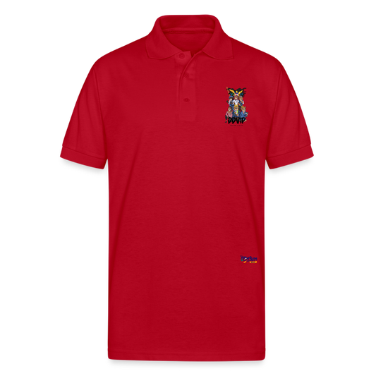 DDVI Professional Unisex 50/50 Jersey Polo - red