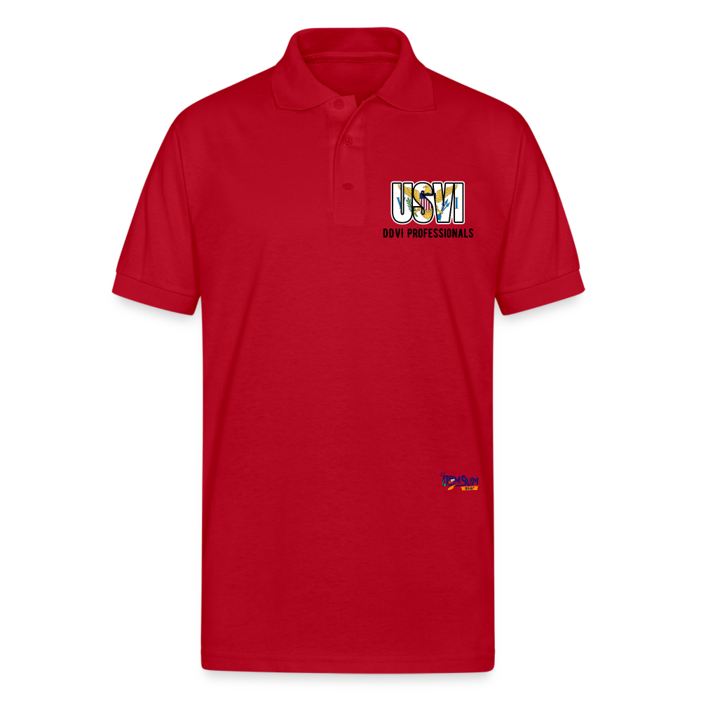 DDVI Professionals Unisex 50/50 Jersey Polo - red