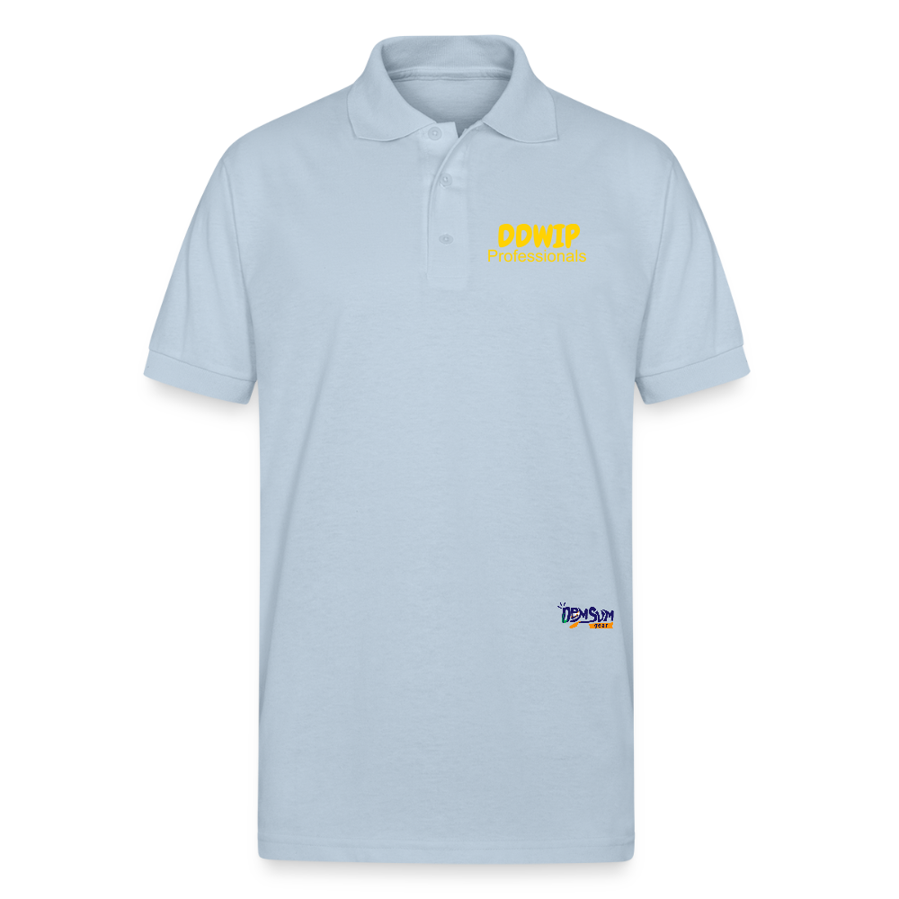 DDWIP Pro Gold letter Gildan Unisex 50/50 Jersey Polo - light blue