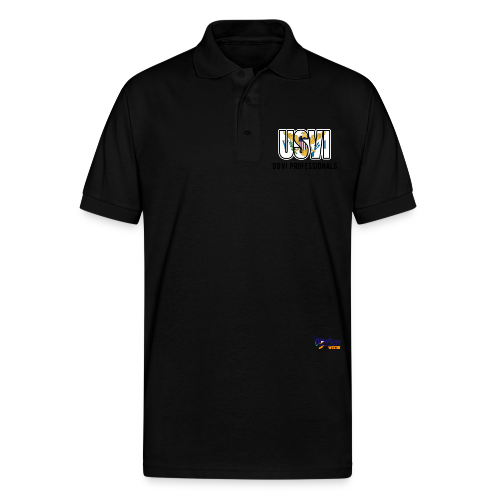 DDVI Professionals Unisex 50/50 Jersey Polo - black