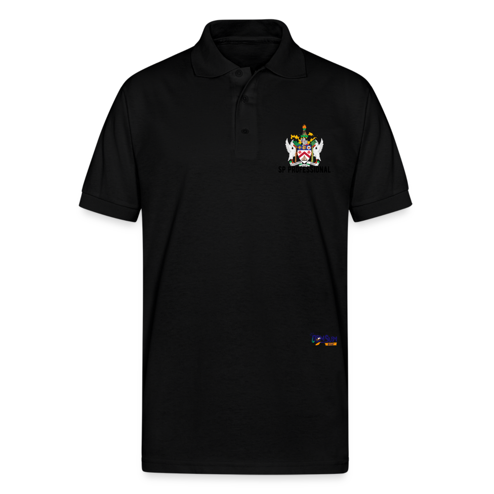 SP St Kitts n Nevis  Unisex 50/50 Jersey Polo - black