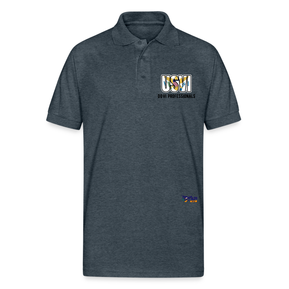 DDVI Professionals Unisex 50/50 Jersey Polo - deep heather