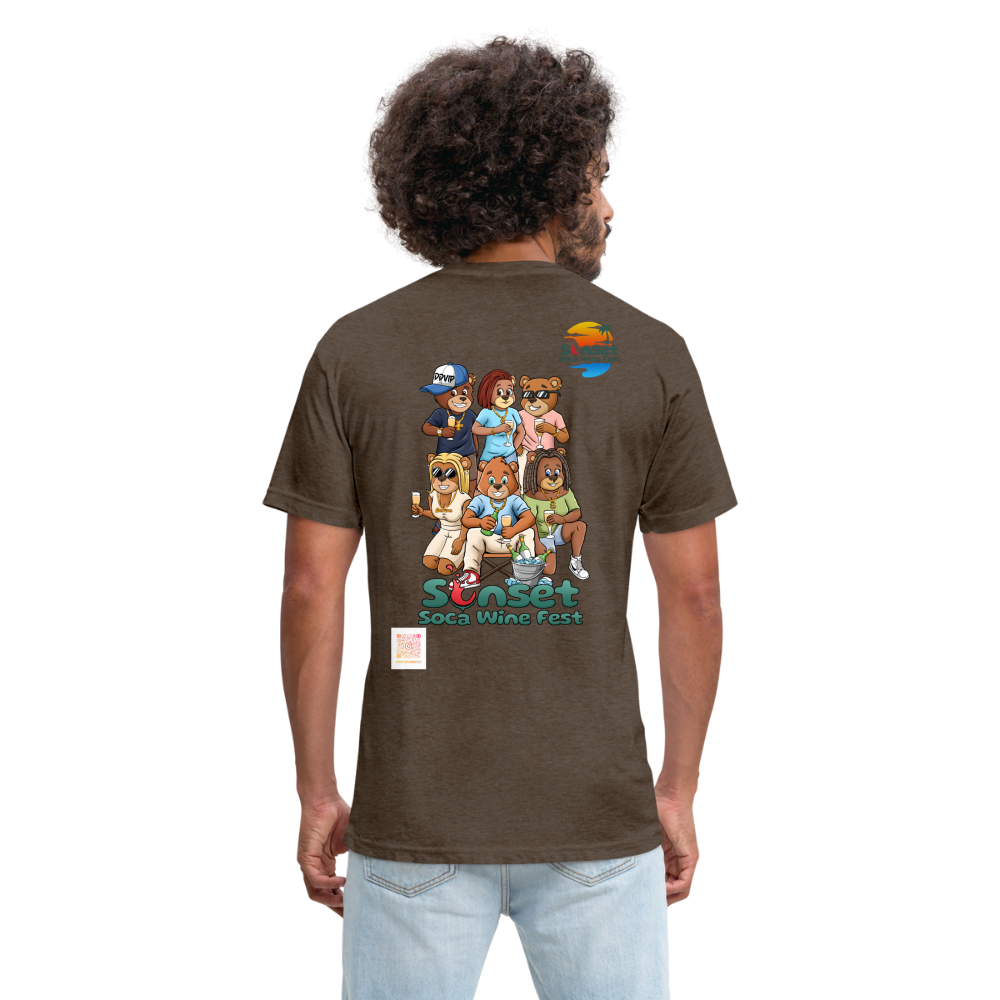 Sunset Char & Barcode Fitted - heather espresso