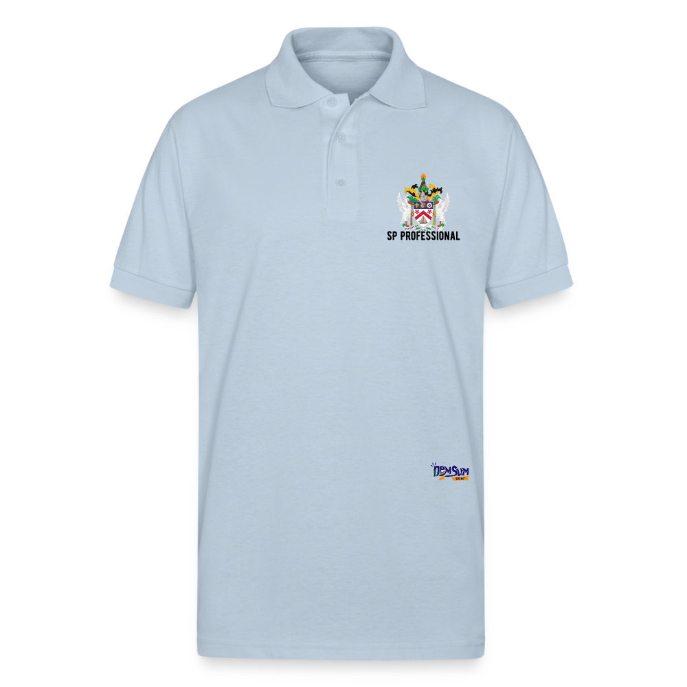 SP St Kitts n Nevis  Unisex 50/50 Jersey Polo - light blue