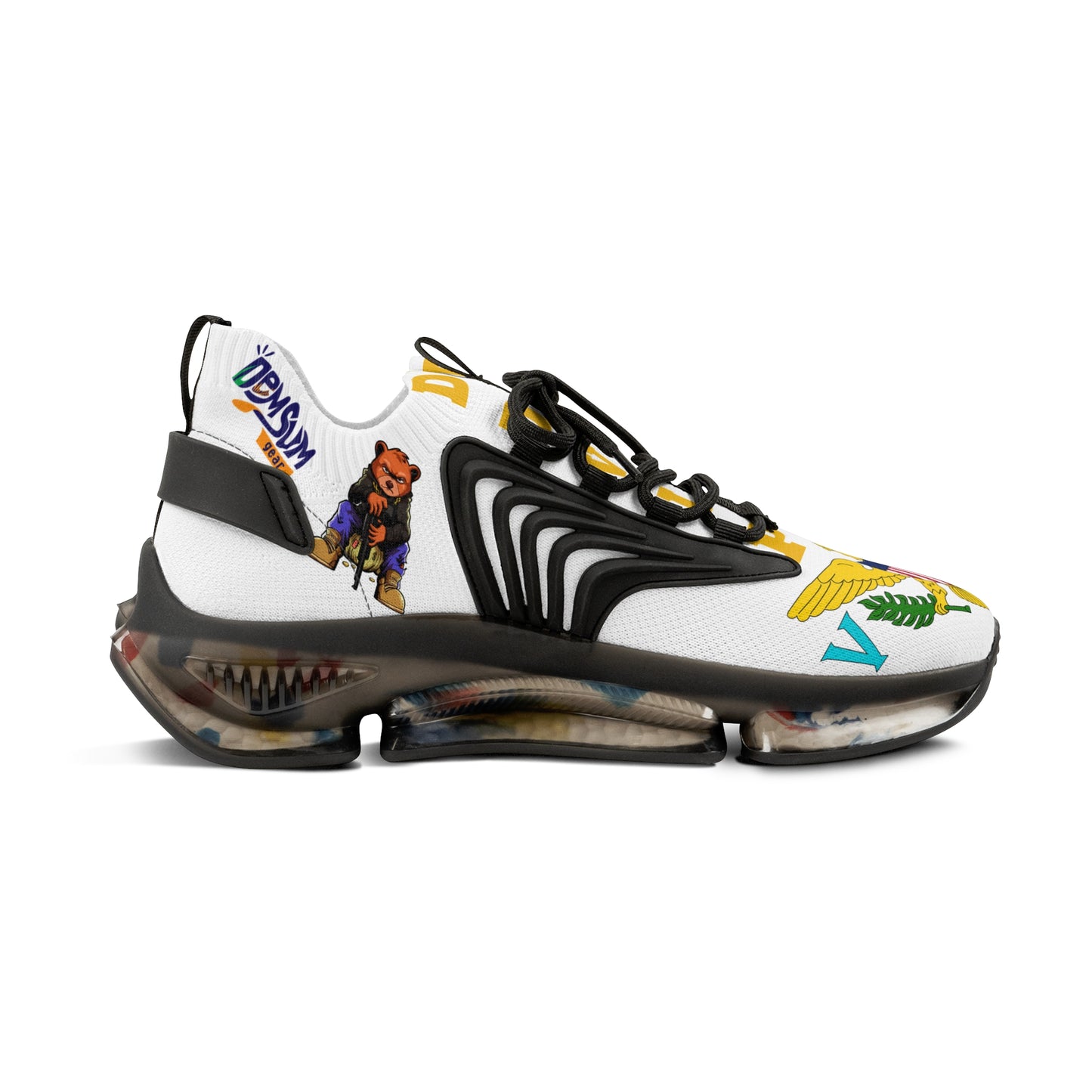 White or white n black DDVIP Men's Mesh Sneakers