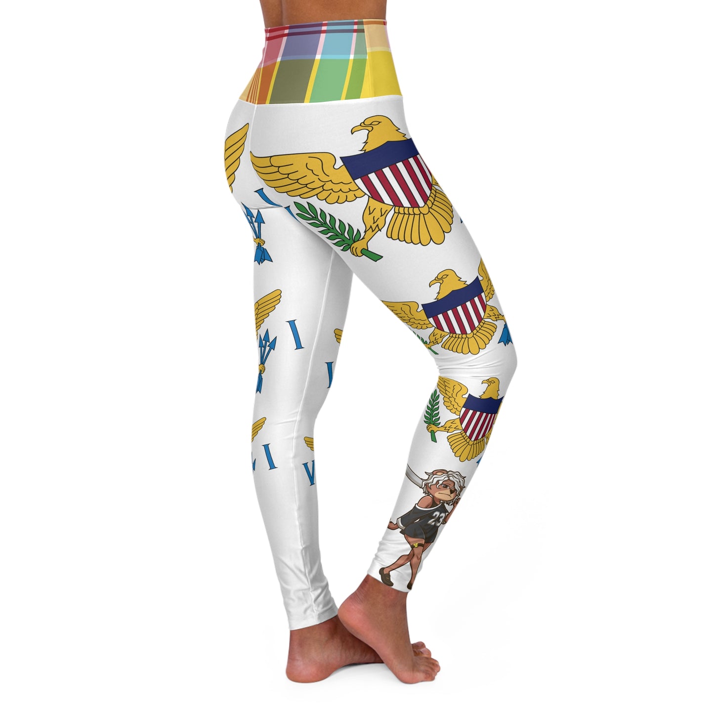 V.I. Madras Customizable High Waisted Yoga Leggings (AOP)