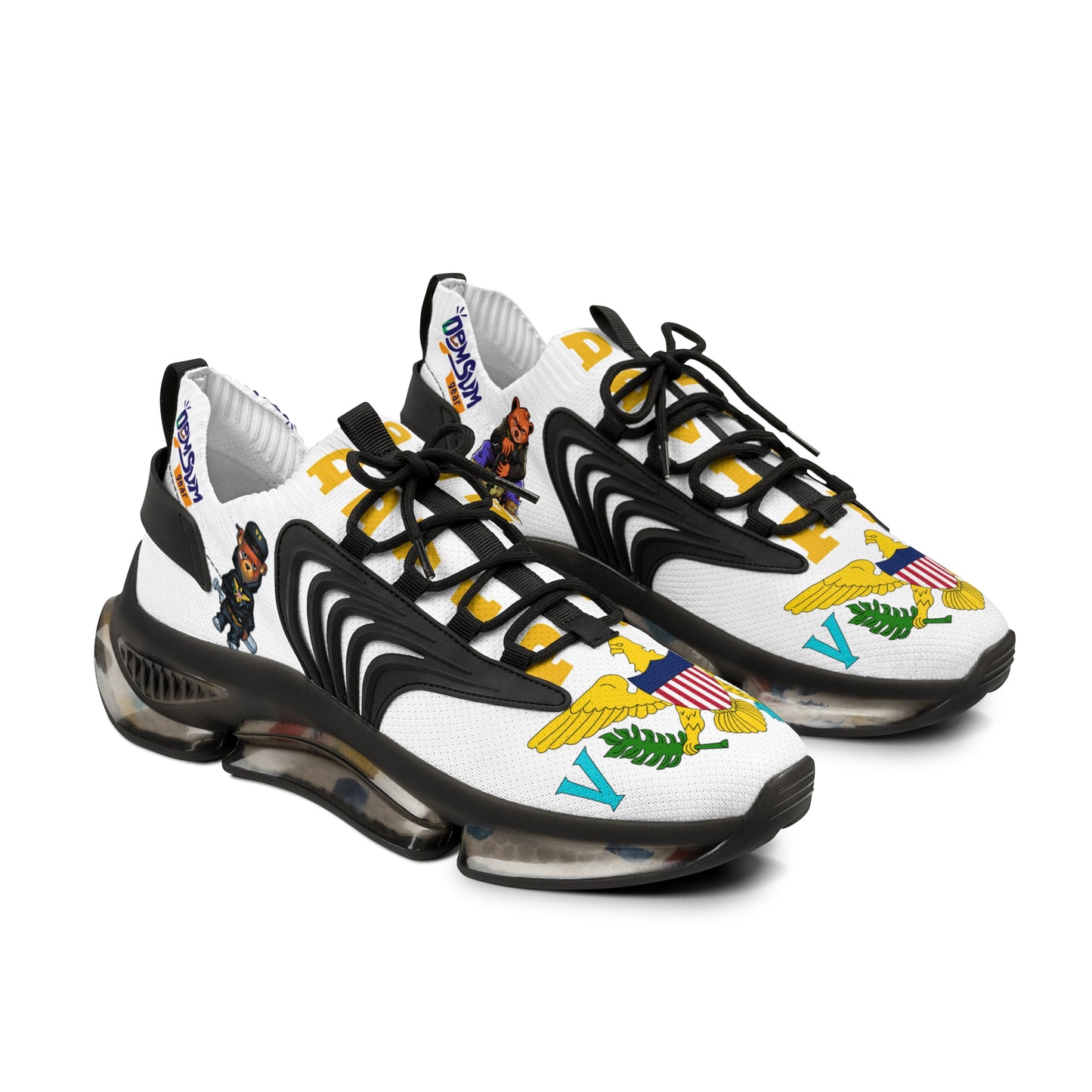 White or white n black DDVIP Men's Mesh Sneakers