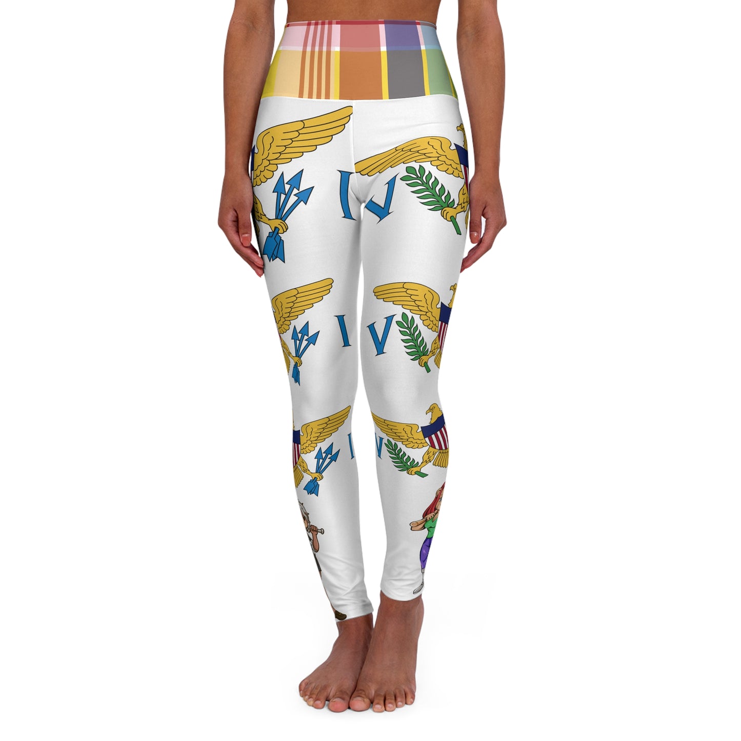 V.I. Madras Customizable High Waisted Yoga Leggings (AOP)