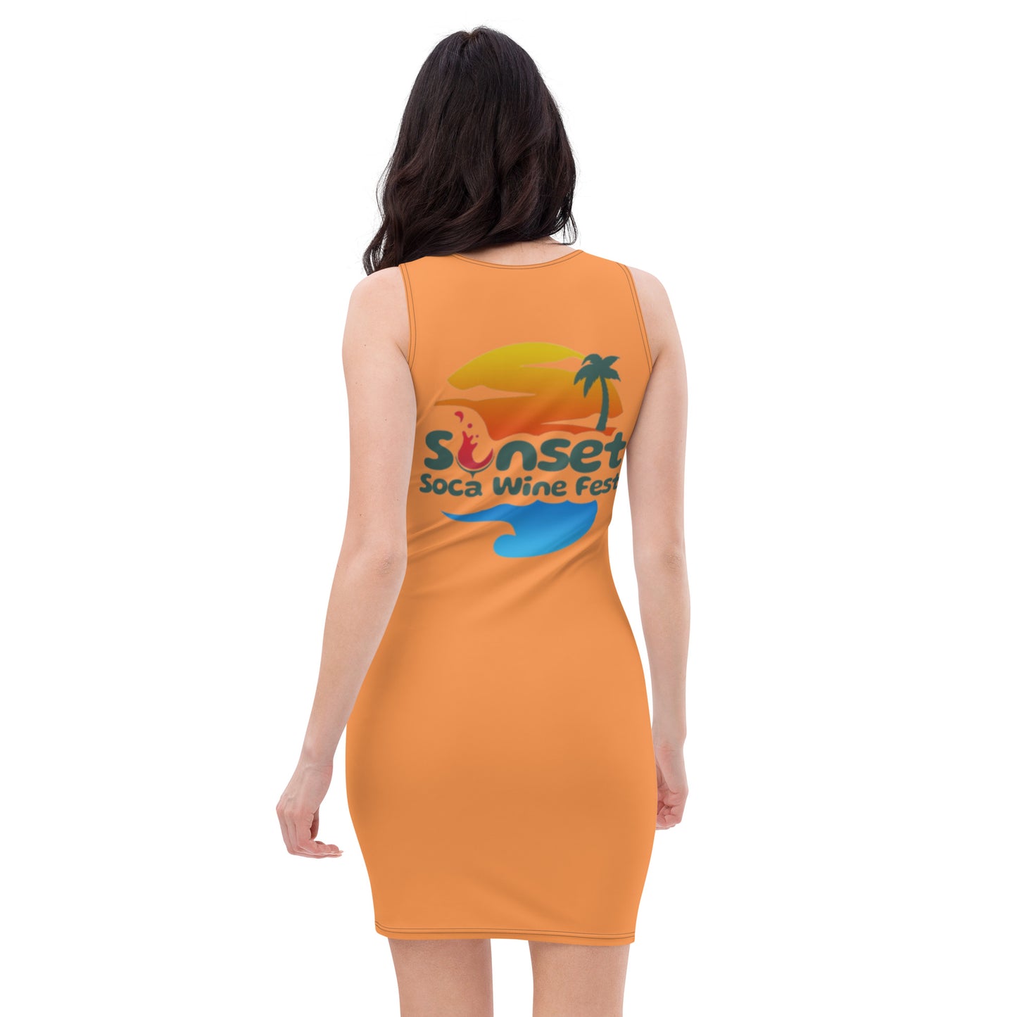 Orange Sunset Soca Bodycon dress
