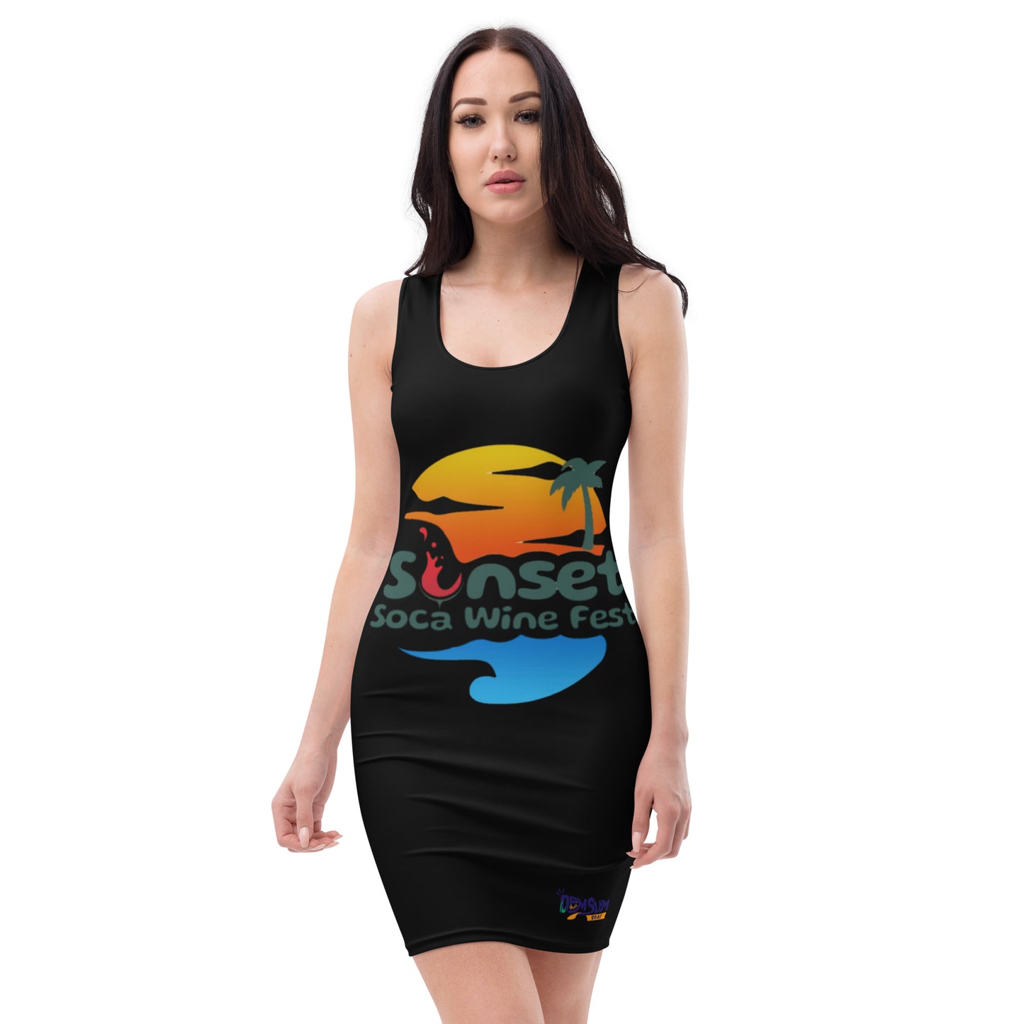 Sunset Black Bodycon dress