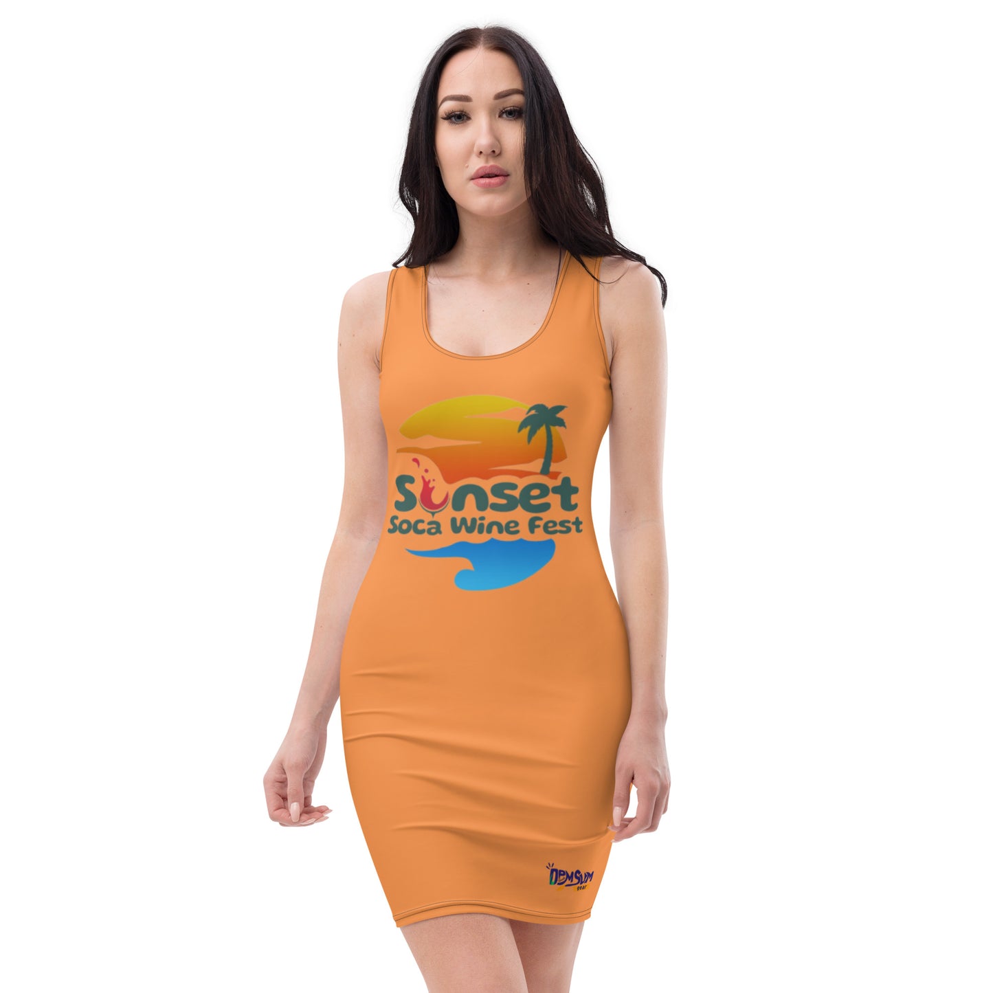 Orange Sunset Soca Bodycon dress