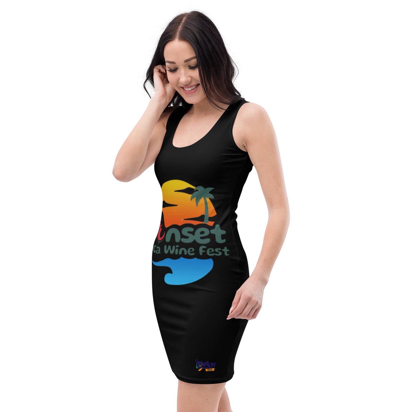 Sunset Black Bodycon dress