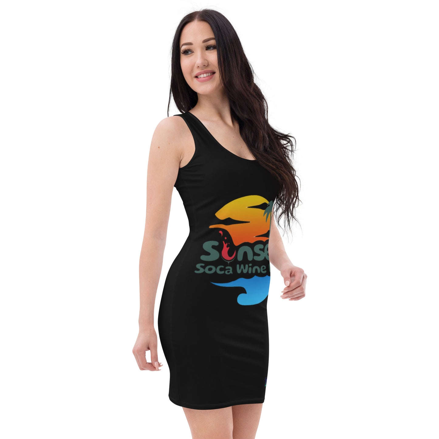 Sunset Black Bodycon dress