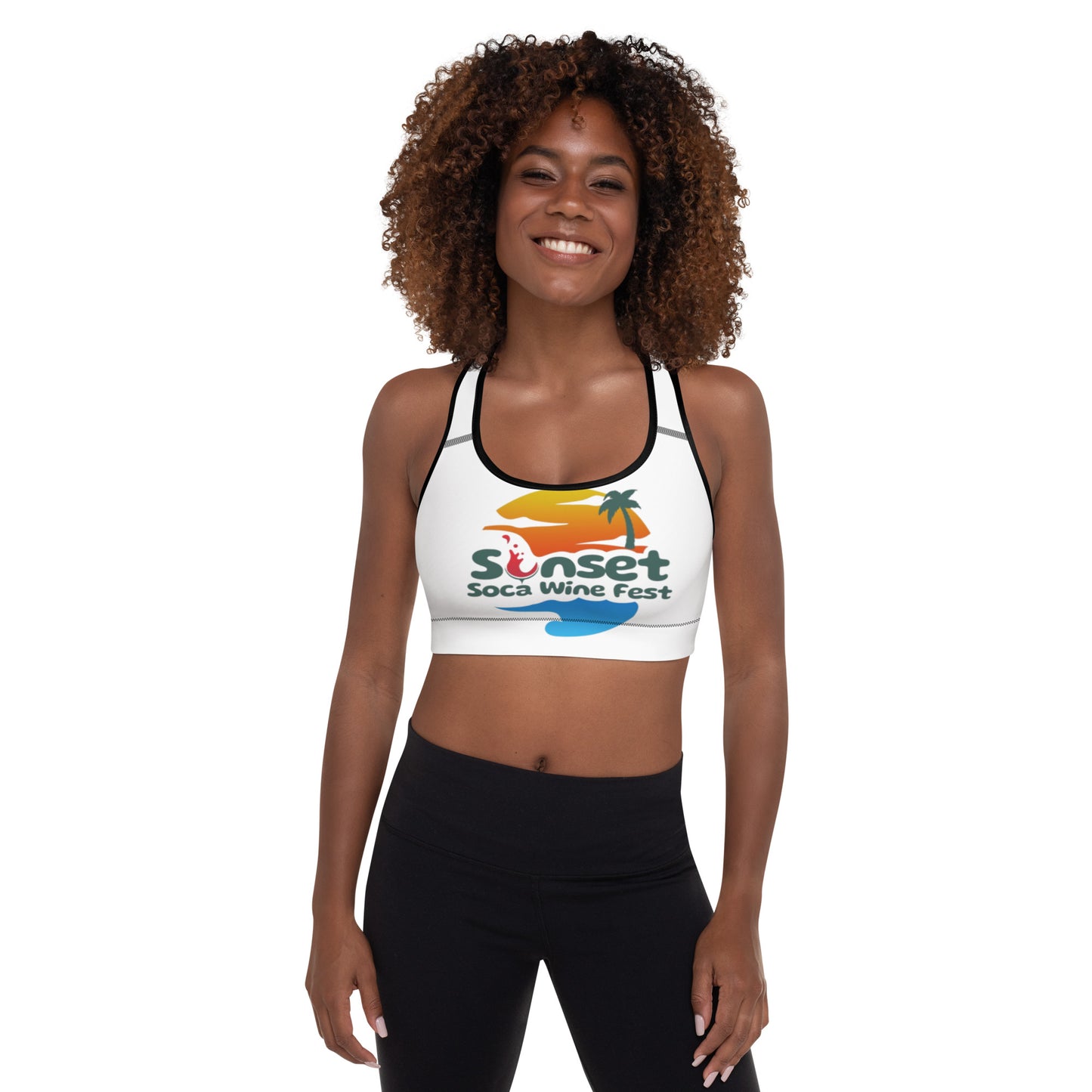 Sunset Soca Padded Sports Bra