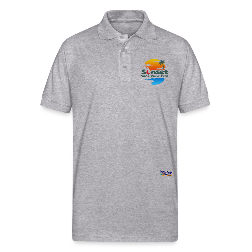 Sunset Gildan Unisex 50/50 Jersey Polo - heather gray