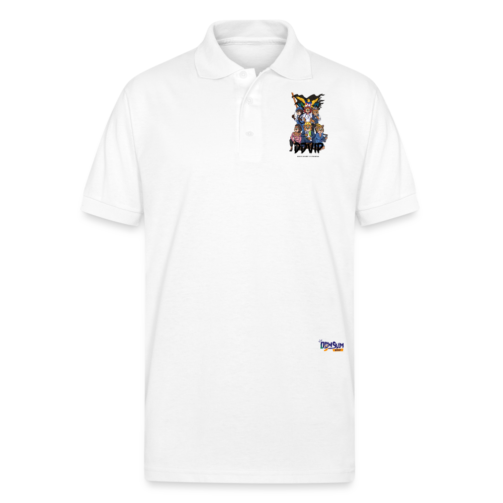 DDVIP Prol Gildan Unisex 50/50 Jersey Polo - white
