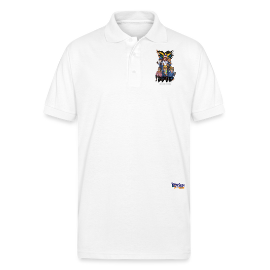 DDVIP Prol Gildan Unisex 50/50 Jersey Polo - white